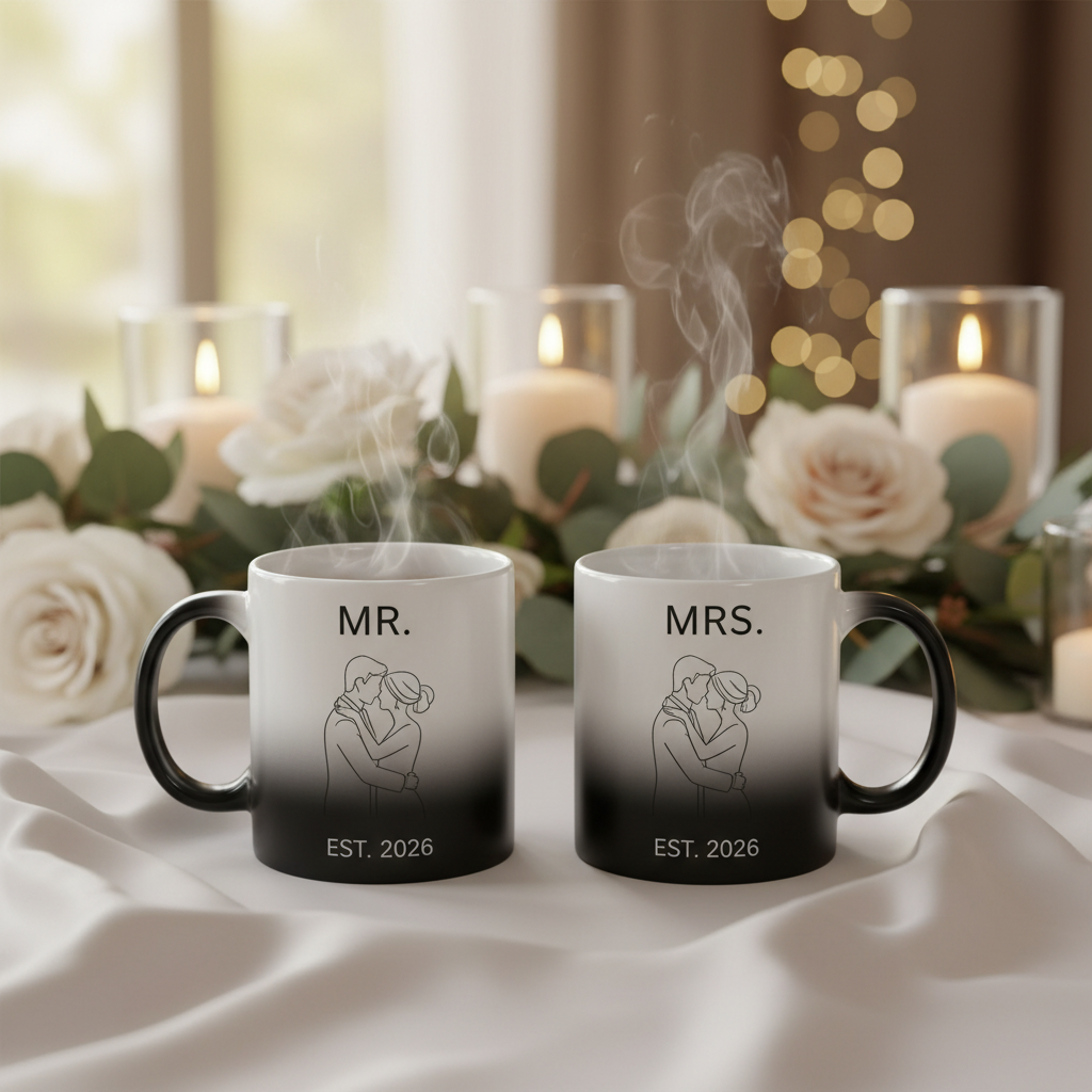 Wedding Color-Changing Cups – Personalized Magic Cups for Wedding Favors & Guest Gifts