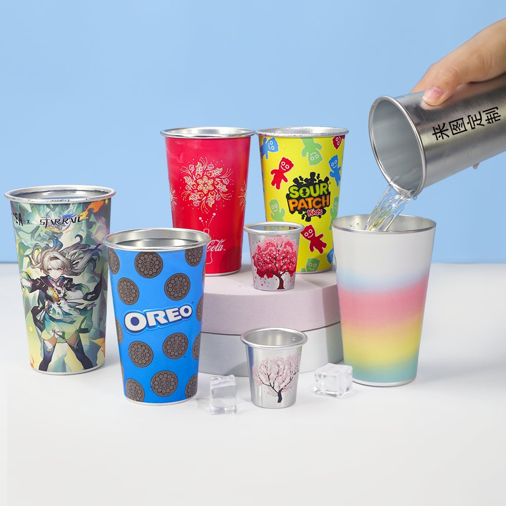 Custom Heat Sensitive Metal Coffee Cups